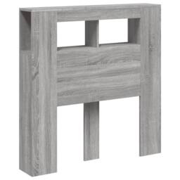 Berkfield Home LED Headboard Grey Sonoma 100x18.5x103.5 cm Engineered Wood - thumbnail 1