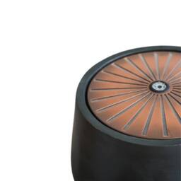Ivyline Solis Water Feature on Black Legs with Light Display - Metal in Charcoal - thumbnail 4