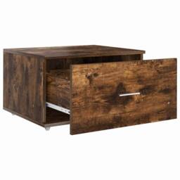 Berkfield Home Modern Drawer Cabinet Smoked Oak MDF with Veneer Drawer Cabinet in Brown - thumbnail 5