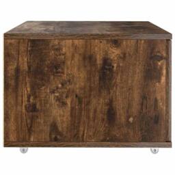 Berkfield Home Modern Drawer Cabinet Smoked Oak MDF with Veneer Drawer Cabinet in Brown - thumbnail 7