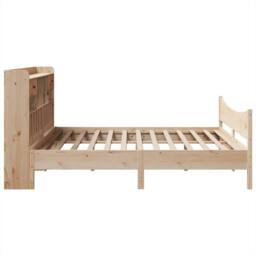 Berkfield Home Durable Bed Frame without Mattress 180x200 cm Super King Solid Wo in Light Brown - thumbnail 7