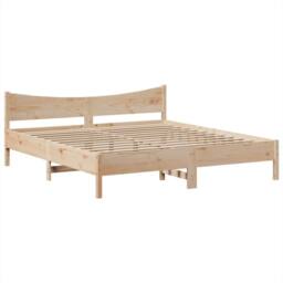 Berkfield Home Durable Bed Frame without Mattress 180x200 cm Super King Solid Wo in Light Brown - thumbnail 5