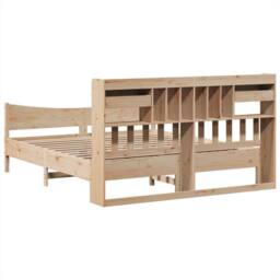 Berkfield Home Durable Bed Frame without Mattress 180x200 cm Super King Solid Wo in Light Brown - thumbnail 8