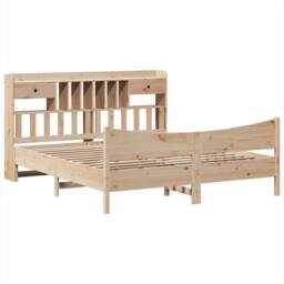 Berkfield Home Durable Bed Frame without Mattress 180x200 cm Super King Solid Wo in Light Brown - thumbnail 1