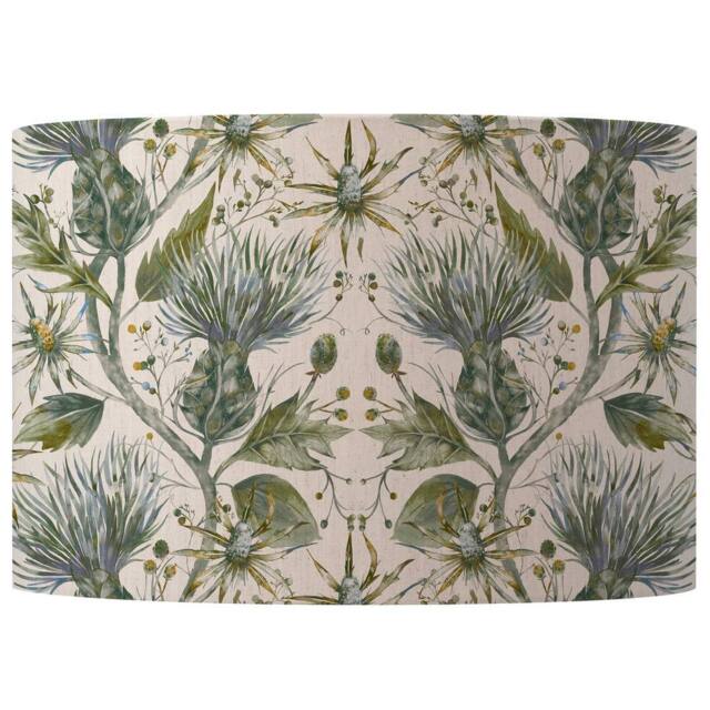 Voyage Maison Varys Eva Floral Lampshade D30cm in Grey - Size: 30 cm diameter x 21 cm high - image 1