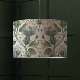Voyage Maison Varys Eva Floral Lampshade D30cm in Grey - Size: 30 cm diameter x 21 cm high - thumbnail 2