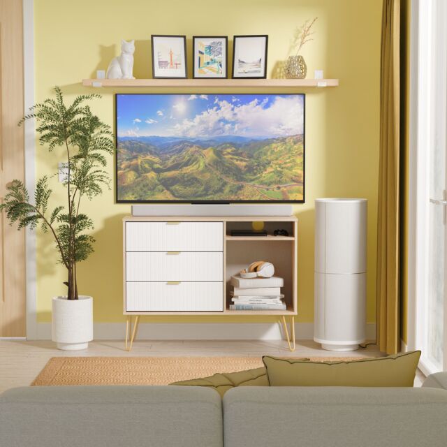 Ready Assembled 2 U Bexley 3 Drawer TV Unit (Ready Assembled) in Natural - image 1