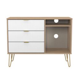 Ready Assembled 2 U Bexley 3 Drawer TV Unit (Ready Assembled) in Natural - thumbnail 2