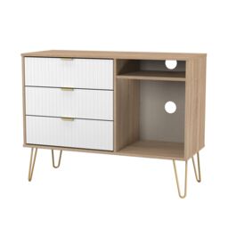 Ready Assembled 2 U Bexley 3 Drawer TV Unit (Ready Assembled) in Natural - thumbnail 6