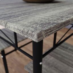 Home Discount Vida Designs Roslyn 2 Seater Dining Table & Chairs Set Of 2 in Dark Grey - thumbnail 4