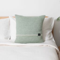 Native Natural Hoop Green Wool Cushion Cover 45x45cm - Size: 45 cm x 45 cm