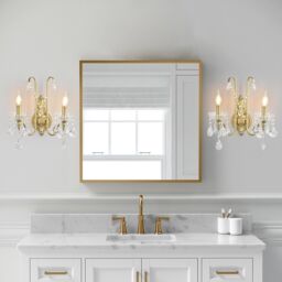 Garwarm Crystal Wall Lights Antique Retro Vintage Rustic Indoor Wall Lamps in Gold - thumbnail 8