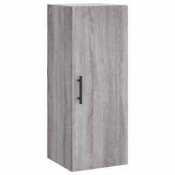 Berkfield Home Highboard Grey Sonoma 34.5x34x180 cm Engineered Wood - thumbnail 7