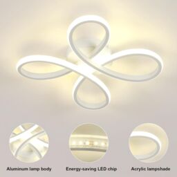 Pheashine Modern LED Ceiling Light 30 W 3500 LM 4500 K Natural Light in White - thumbnail 4