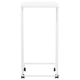 Berkfield Home Side Table with Wheels White 40x30x63.5 cm Engineered Wood - thumbnail 4