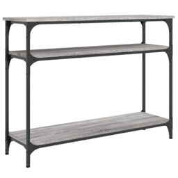 Berkfield Home Console Table Grey Sonoma 100x29x75 cm Engineered Wood - Size: 100 x 29 x 75 cm - thumbnail 2