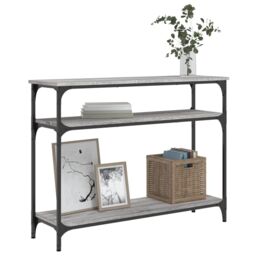 Berkfield Home Console Table Grey Sonoma 100x29x75 cm Engineered Wood - Size: 100 x 29 x 75 cm - thumbnail 3