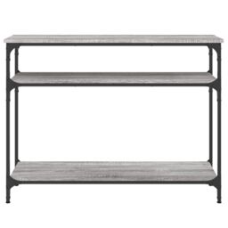 Berkfield Home Console Table Grey Sonoma 100x29x75 cm Engineered Wood - Size: 100 x 29 x 75 cm - thumbnail 4