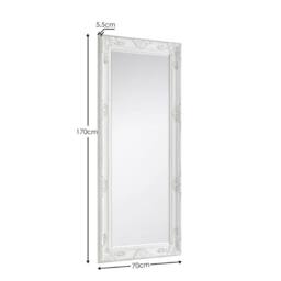 Cheshire Lumière Antique Silver Lean-To Dress Mirror in White - thumbnail 3