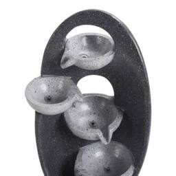 Living and Home 4-Tier Solar Powered Garden Water Fountain in Grey - thumbnail 7