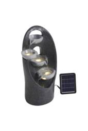 Living and Home 4-Tier Solar Powered Garden Water Fountain in Grey - thumbnail 2