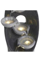 Living and Home 4-Tier Solar Powered Garden Water Fountain in Grey - thumbnail 3
