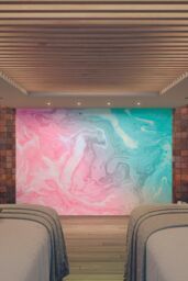 Origin Murals Flowing Marble Pink Wall Mural - Size: W300 cm x H240 cm - thumbnail 1