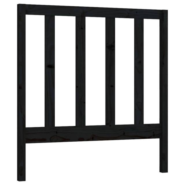 Berkfield Home Bed Headboard Black 95x4x100 cm Solid Wood Pine - Size: 95 x 4 x 100 cm - image 1