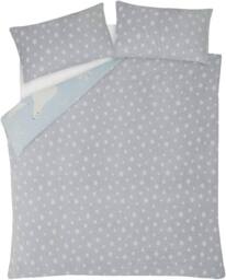 Gr8 Home Penguin & Polar Bear Glow In The Dark Fleece Duvet Pillowcase Set in Grey - Size: Double - thumbnail 5