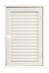 Orsina Shutter White Wood Wall Cabinet - thumbnail 1