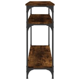 Berkfield Home Console Table Smoked Oak 100x29x75 cm Engineered Wood in Brown - Size: 100 x 29 x 75 cm - thumbnail 5