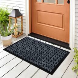RugsX Antislip Dunlop Doormat in Grey - Size: 40 cm x 60 cm - thumbnail 4