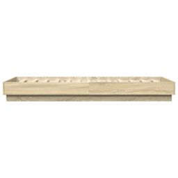 Berkfield Home Bed Frame without Mattress Sonoma Oak 90x200 cm Engineered Wood in Brown - thumbnail 5