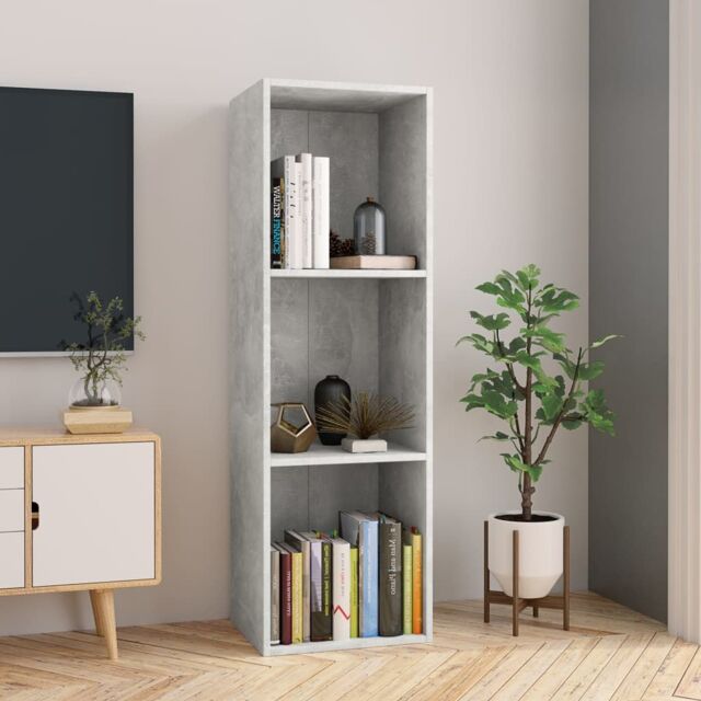 Berkfield Home Book Cabinet/TV Cabinet Concrete Grey 36x30x114 cm Engineered Wood - Size: 36 x 30 x 114 cm - image 1