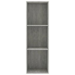 Berkfield Home Book Cabinet/TV Cabinet Concrete Grey 36x30x114 cm Engineered Wood - Size: 36 x 30 x 114 cm - thumbnail 4