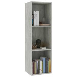 Berkfield Home Book Cabinet/TV Cabinet Concrete Grey 36x30x114 cm Engineered Wood - Size: 36 x 30 x 114 cm - thumbnail 3