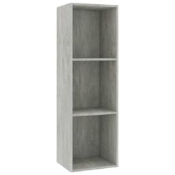 Berkfield Home Book Cabinet/TV Cabinet Concrete Grey 36x30x114 cm Engineered Wood - Size: 36 x 30 x 114 cm - thumbnail 2