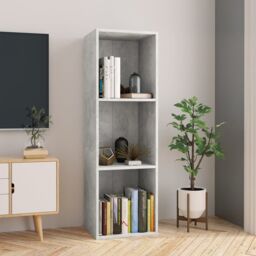 Berkfield Home Book Cabinet/TV Cabinet Concrete Grey 36x30x114 cm Engineered Wood - Size: 36 x 30 x 114 cm - thumbnail 1