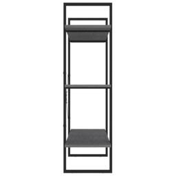 Berkfield Home 3-Tier Book Cabinet Grey 100x30x105 cm Solid Pine Wood - Size: 100 x 30 x 105 cm - thumbnail 6