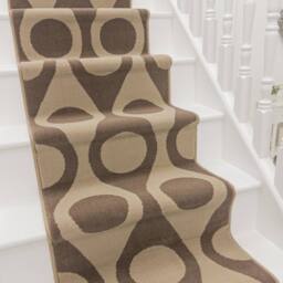 runrug Stair Runner Carpet for Staircases - Soft & Comfy, 9mm - 'Pop' in Brown - Size: 60 cm x 450 cm - thumbnail 1