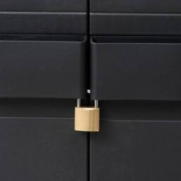 Berkfield Home Garden Storage Cabinet with 3 Shelves Black - thumbnail 4
