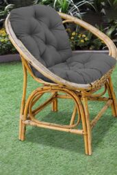 Living and Home 120*60cm Non-Slip Seat Cushion in Dark Grey
