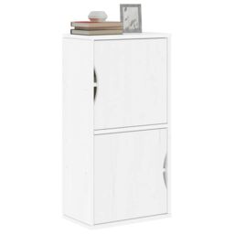Berkfield Home Side Cabinet ODDA White 40x24x79 cm Solid Wood Pine - Size: 40 x 24 x 79 cm