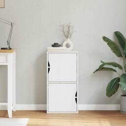 Berkfield Home Side Cabinet ODDA White 40x24x79 cm Solid Wood Pine - Size: 40 x 24 x 79 cm - thumbnail 3