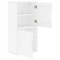 Berkfield Home Side Cabinet ODDA White 40x24x79 cm Solid Wood Pine - Size: 40 x 24 x 79 cm - thumbnail 6