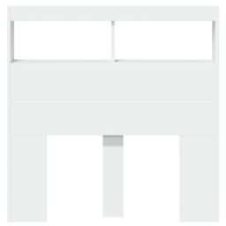 Berkfield Home Headboard Cabinet with LED White 100x17x102 cm - Size: 100 x 17 x 102 cm - thumbnail 6