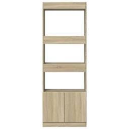 Berkfield Home Highboard¬†Sonoma Oak 63x33x180 cm Engineered Wood in Brown - Size: 63 x 33 x 180 cm - thumbnail 5