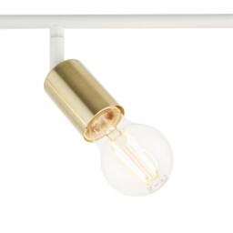First Choice Lighting Set of 2 Journey - Matt White Gold 4 Way Adjustable Ceiling Spotlights - thumbnail 4