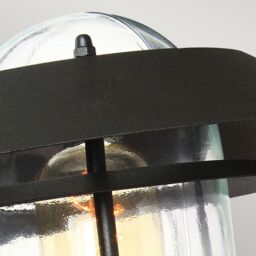 Netlighting Helsingor 1 Light Outdoor Coastal Wall Lantern Light Black with PIR Motion Sensor IP44 E27 - thumbnail 2