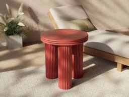 Vente-unique Metal Side Table - H36 Cm - Terracotta - RAVOKA - thumbnail 5